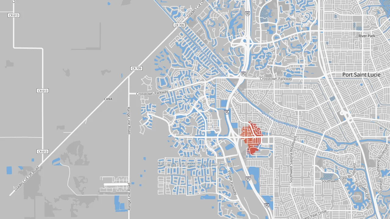 Transit Grade map of 34987, FL