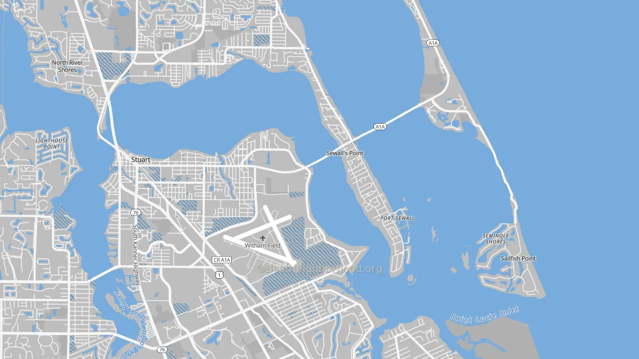 Transit Grade map of 34996, FL