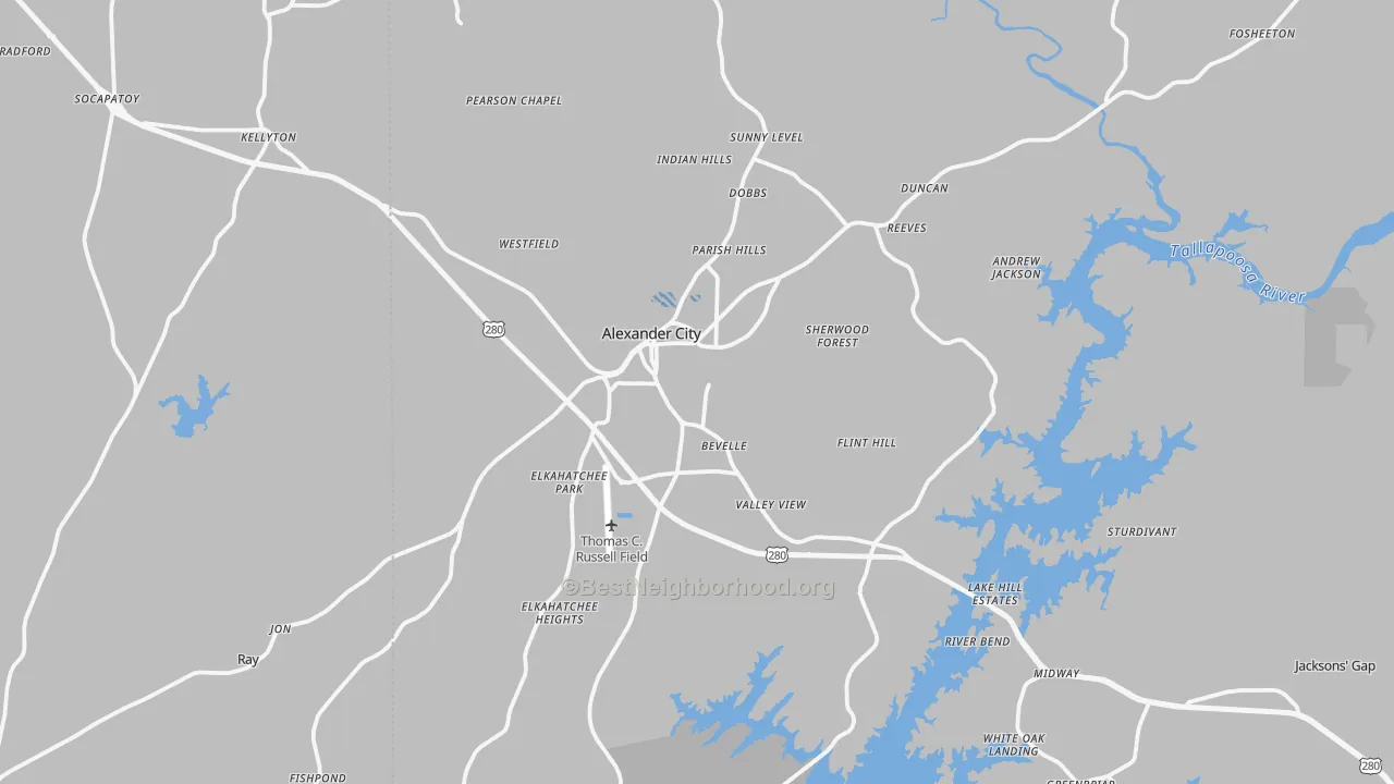Transit Grade map of 35010, AL