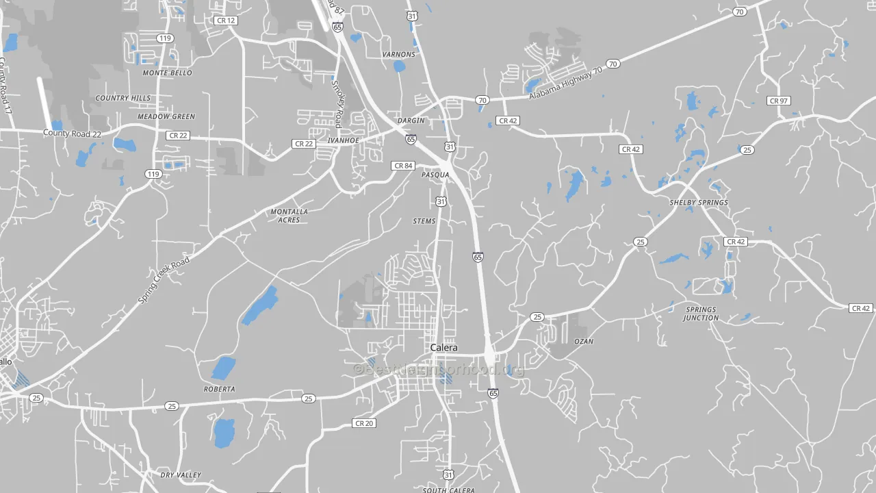 Transit Grade map of 35040, AL