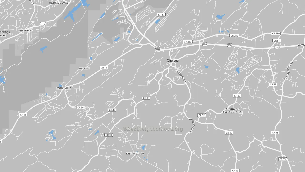 Transit Grade map of 35043, AL