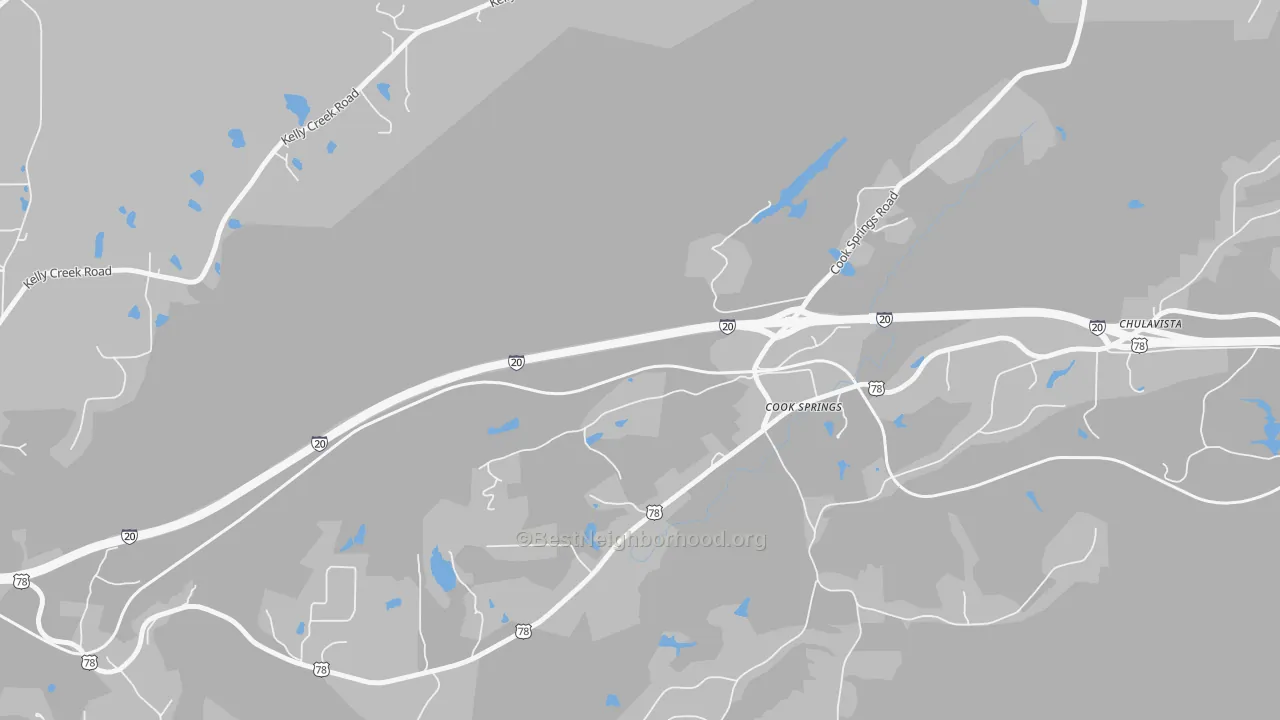 Transit Grade map of 35052, AL