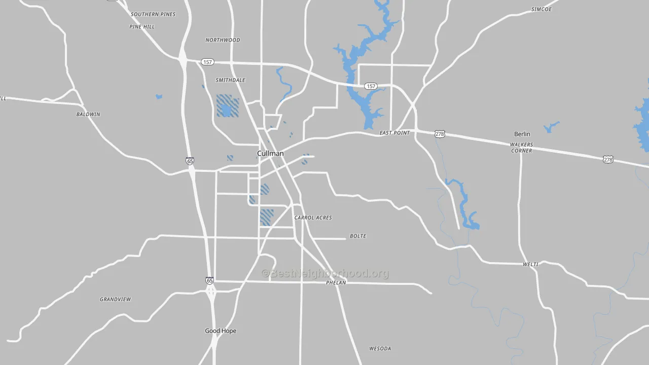 Transit Grade map of 35055, AL