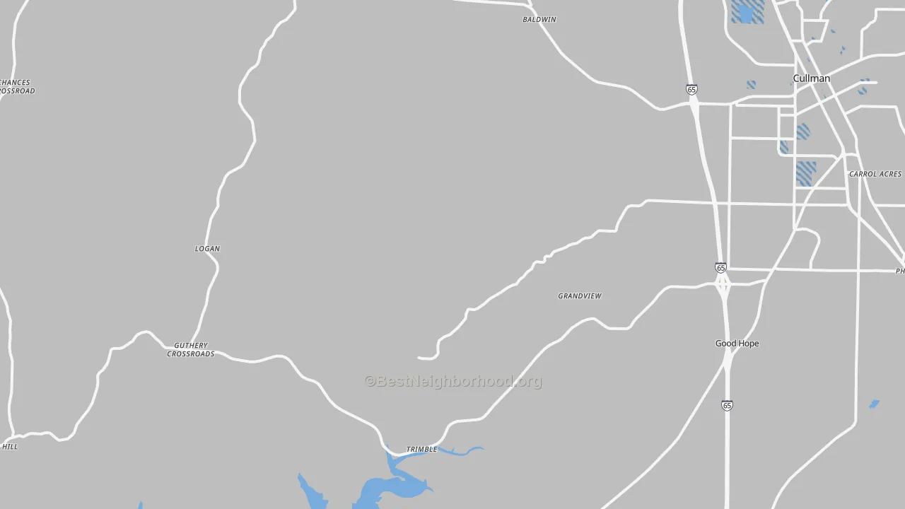 Transit Grade map of 35057, AL