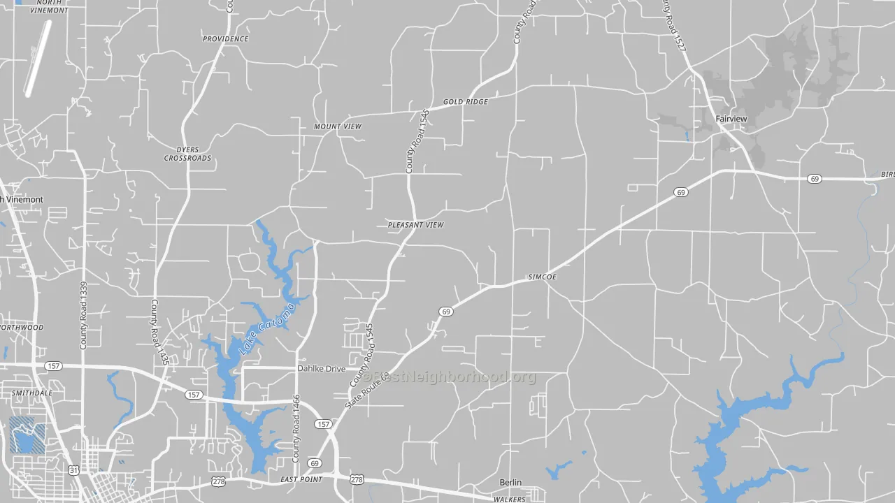 Transit Grade map of 35058, AL