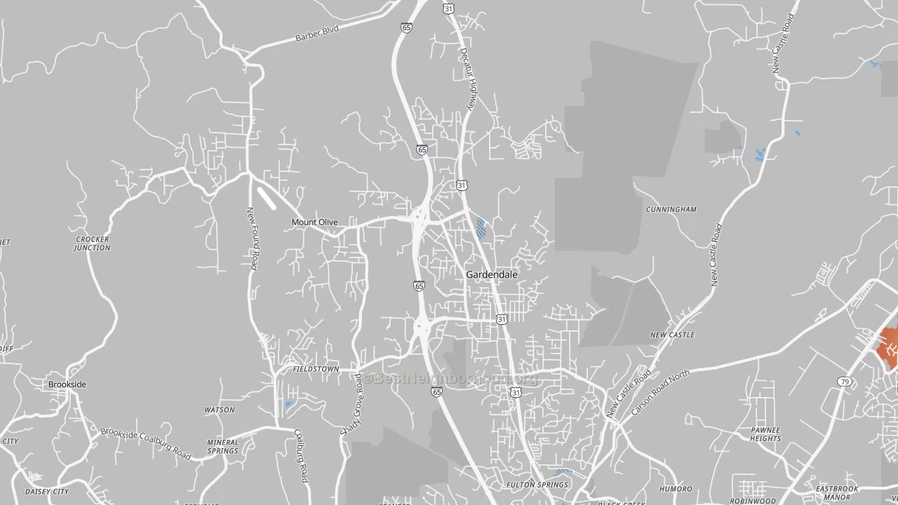 Transit Grade map of 35071, AL