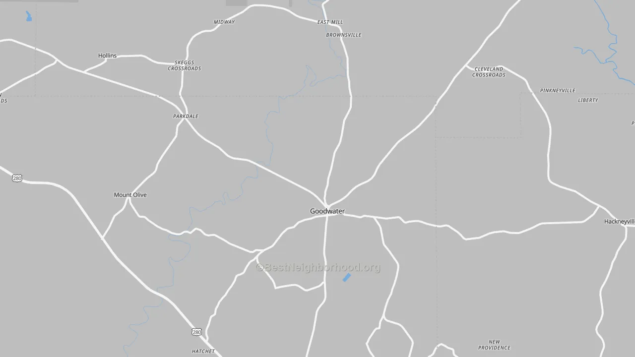 Transit Grade map of 35072, AL