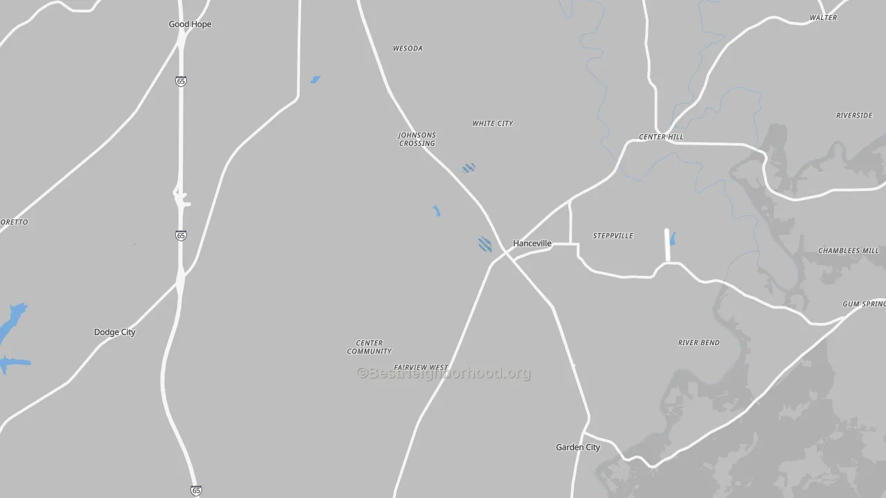 Transit Grade map of 35077, AL