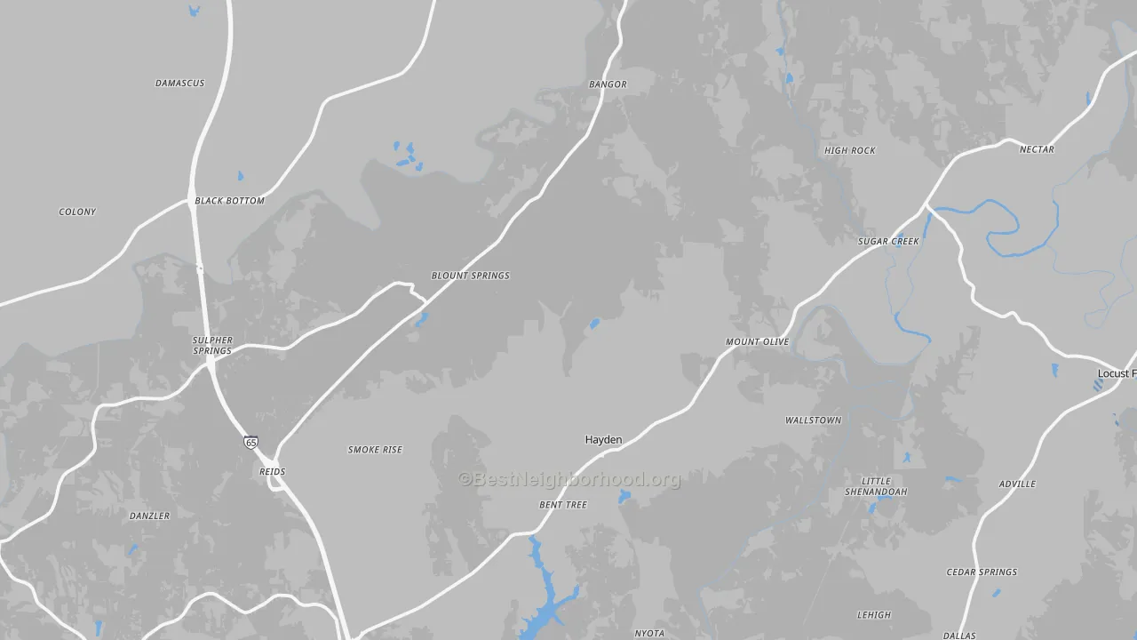 Transit Grade map of 35079, AL