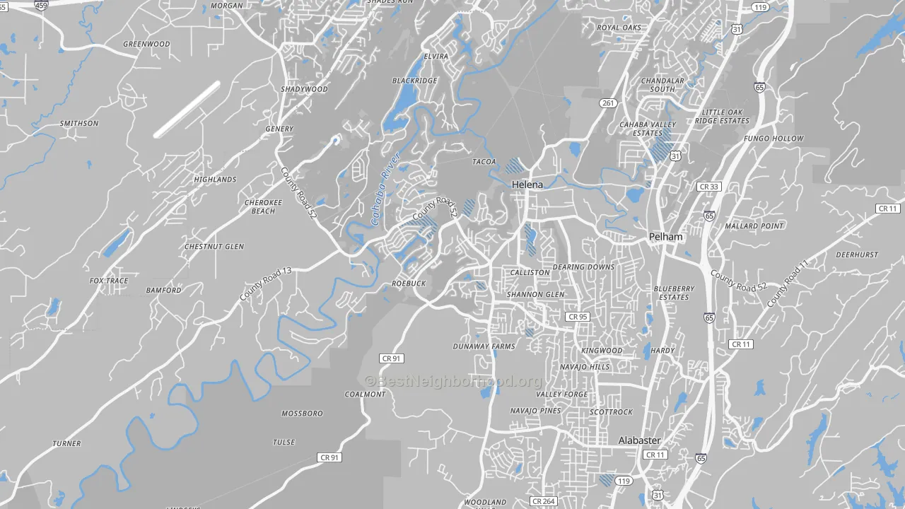 Transit Grade map of 35080, AL