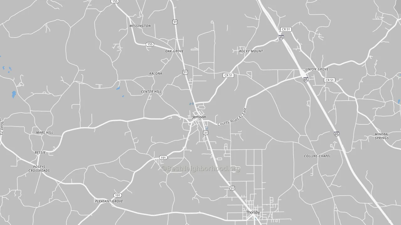 Transit Grade map of 35085, AL
