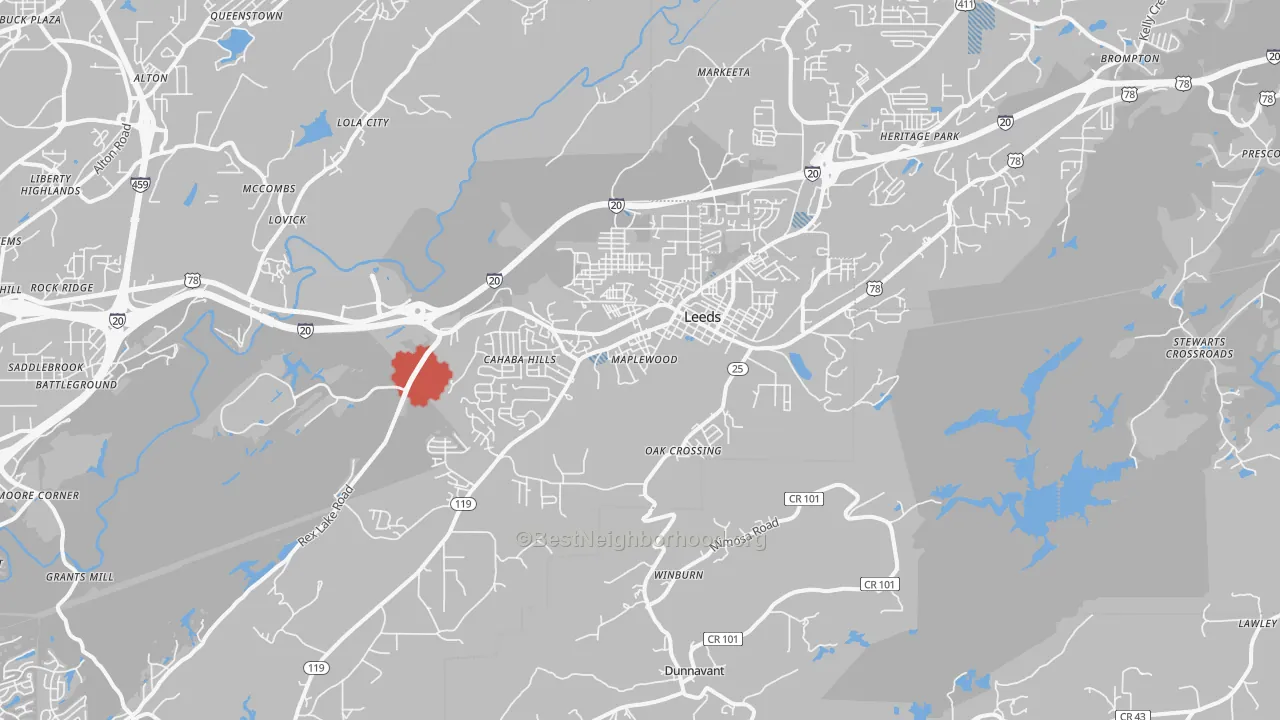Transit Grade map of 35094, AL
