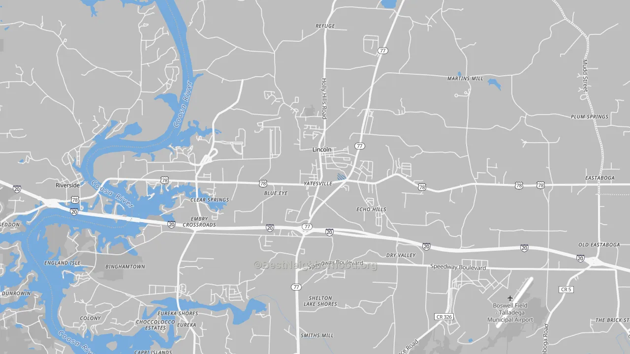 Transit Grade map of 35096, AL
