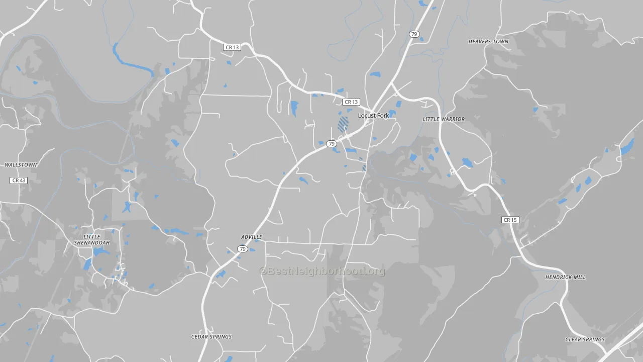 Transit Grade map of 35097, AL