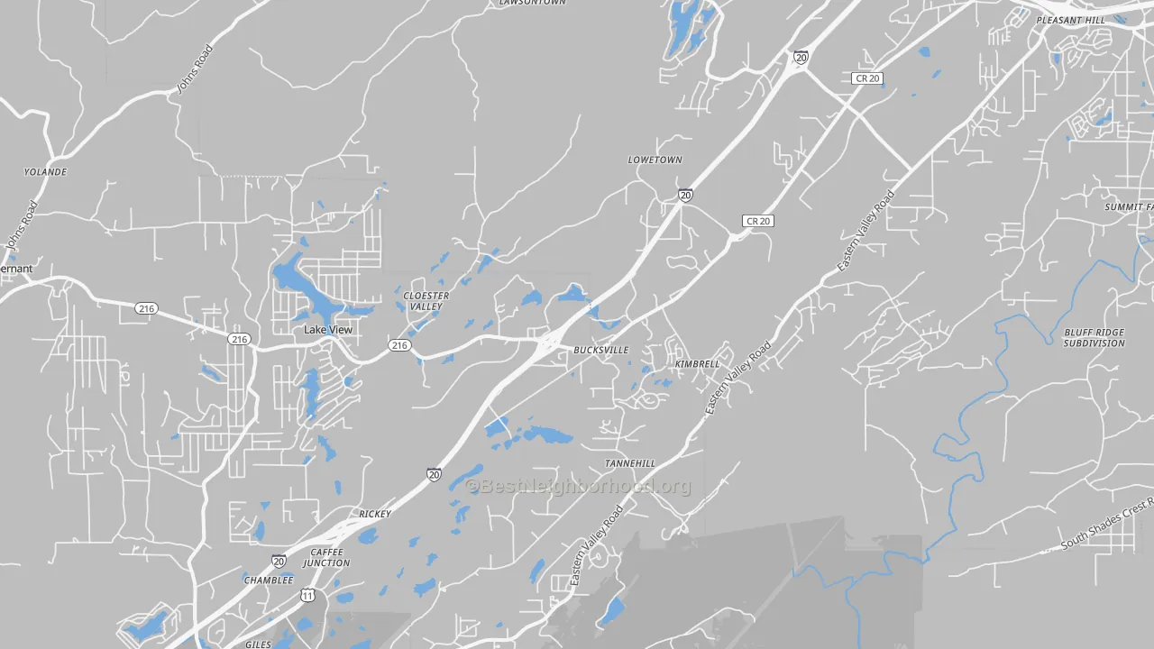 Transit Grade map of 35111, AL