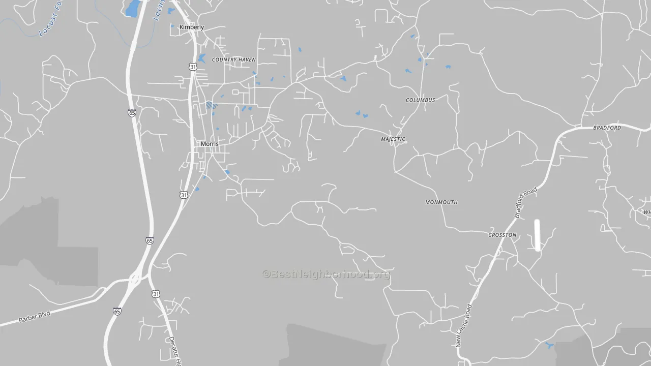 Transit Grade map of 35116, AL