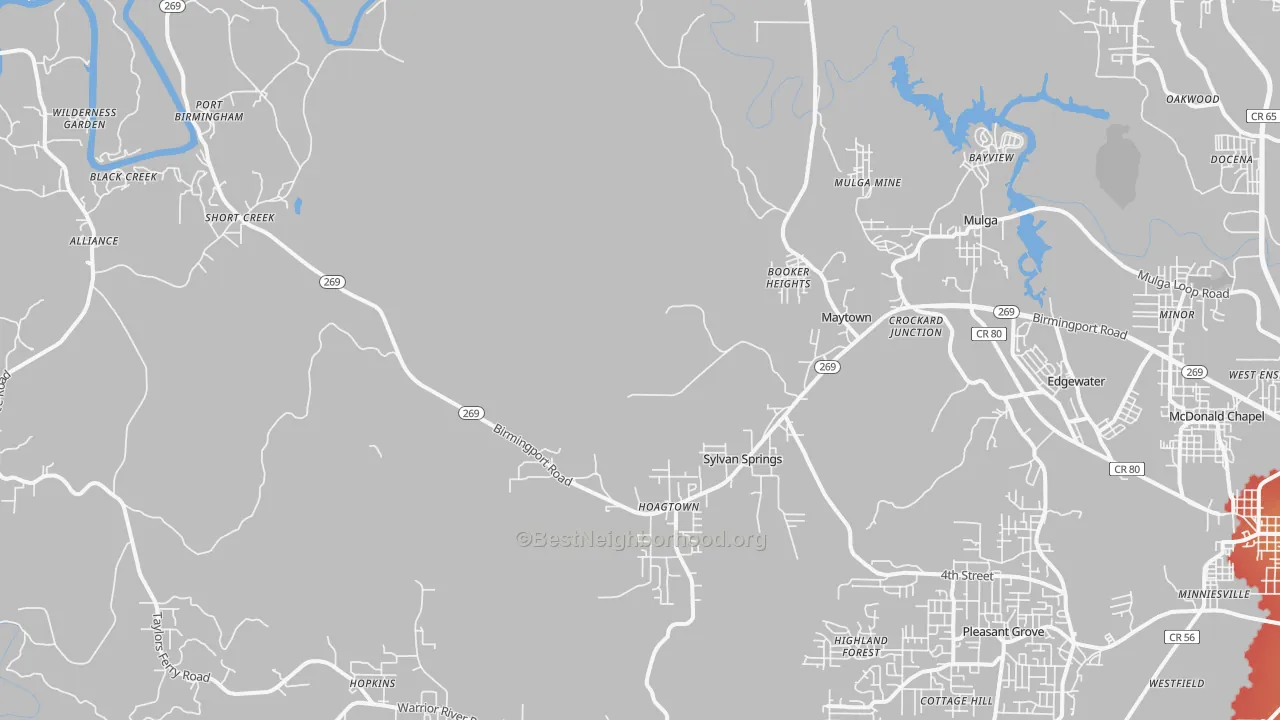 Transit Grade map of 35118, AL