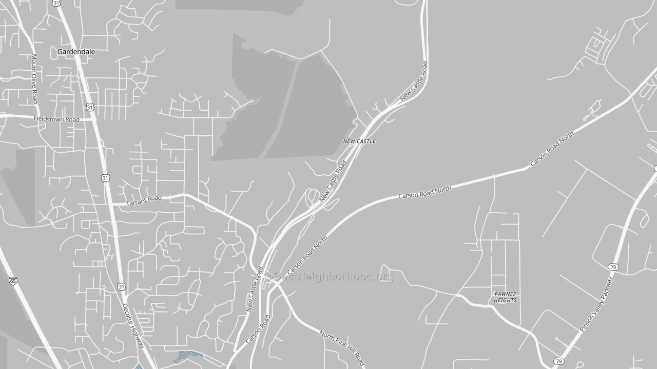 Transit Grade map of 35119, AL