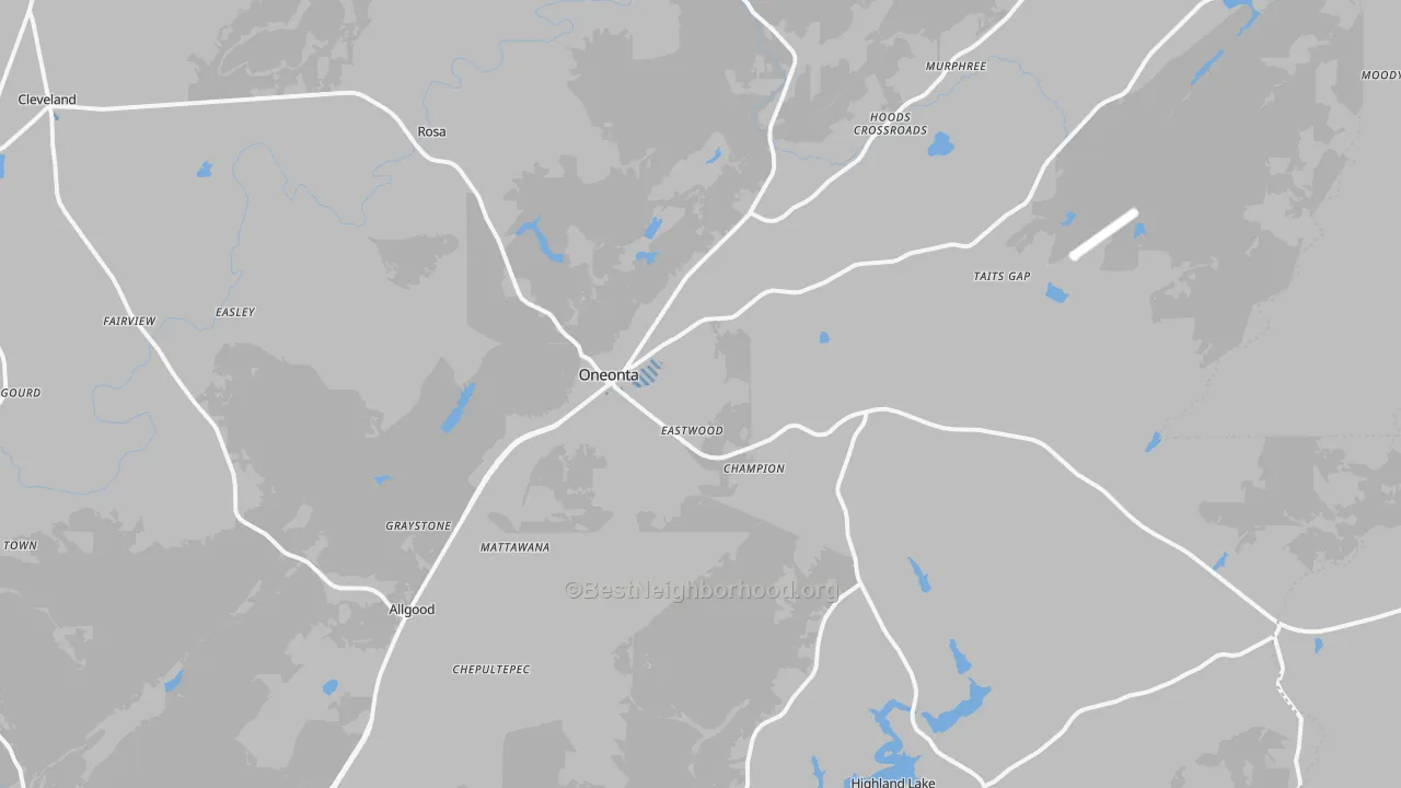 Transit Grade map of 35121, AL