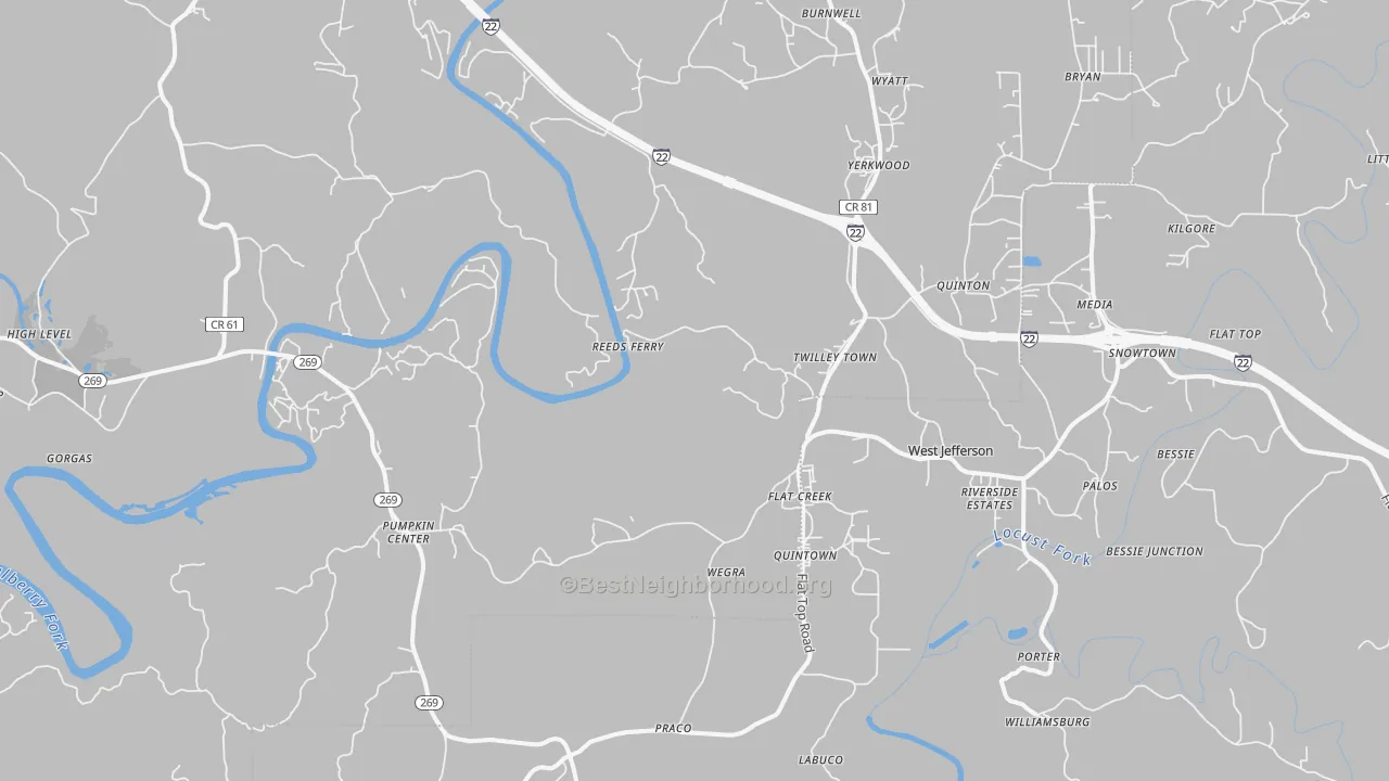 Transit Grade map of 35130, AL