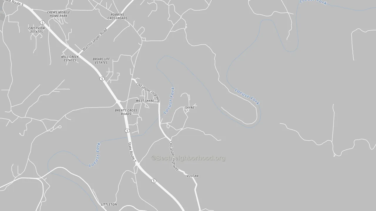 Transit Grade map of 35139, AL