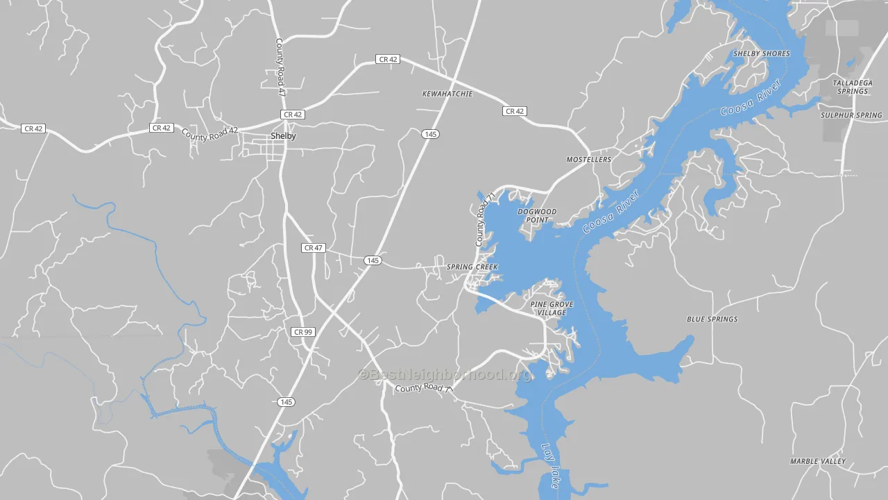 Transit Grade map of 35143, AL