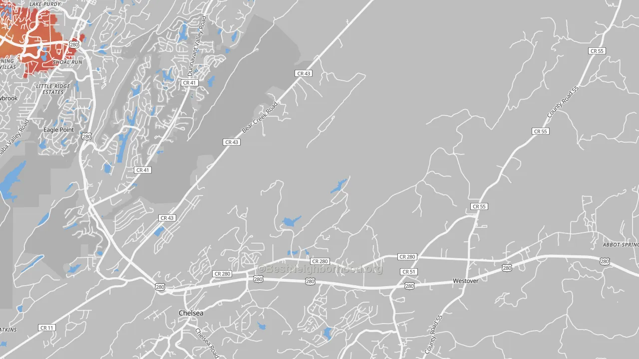 Transit Grade map of 35147, AL