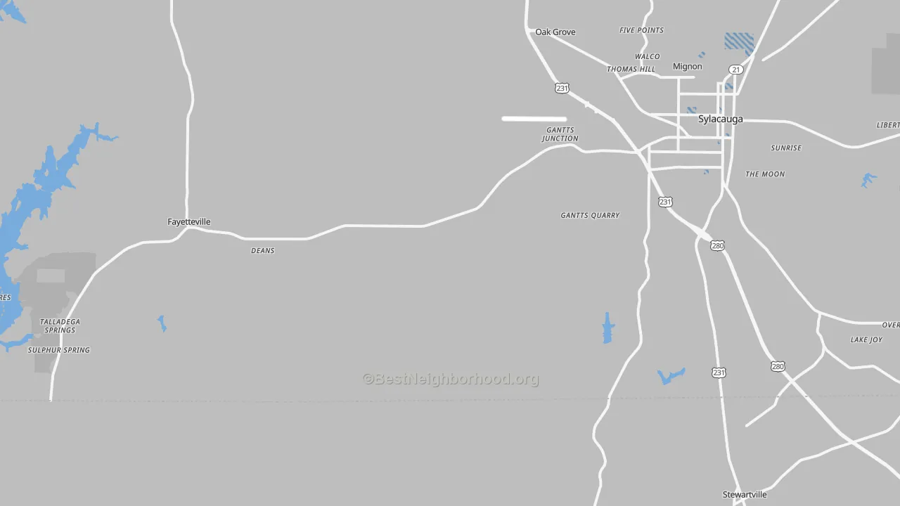 Transit Grade map of 35151, AL