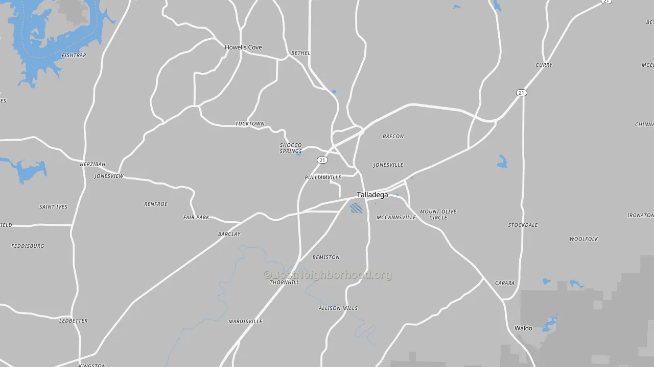 Transit Grade map of 35160, AL
