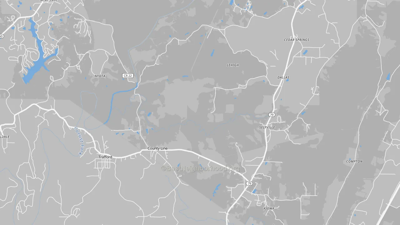 Transit Grade map of 35172, AL