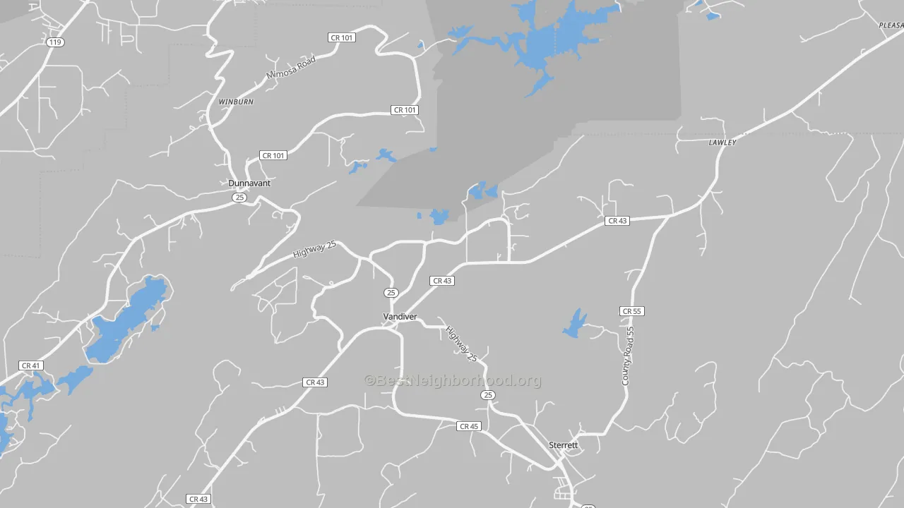 Transit Grade map of 35176, AL