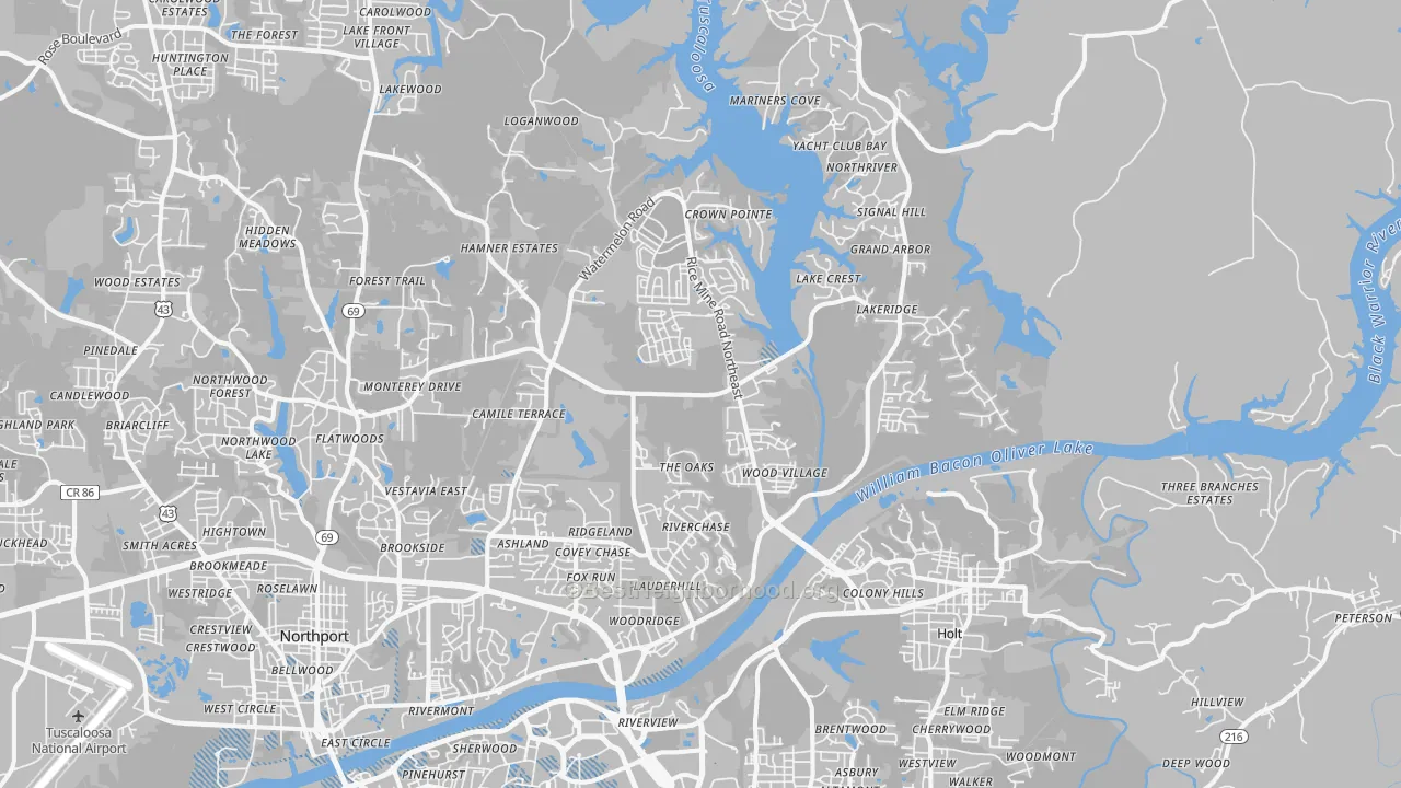 Transit Grade map of 35406, AL