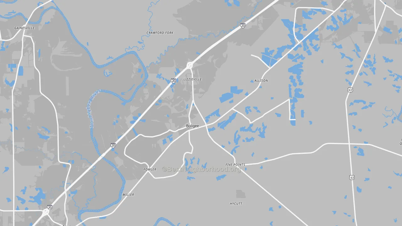 Transit Grade map of 35443, AL