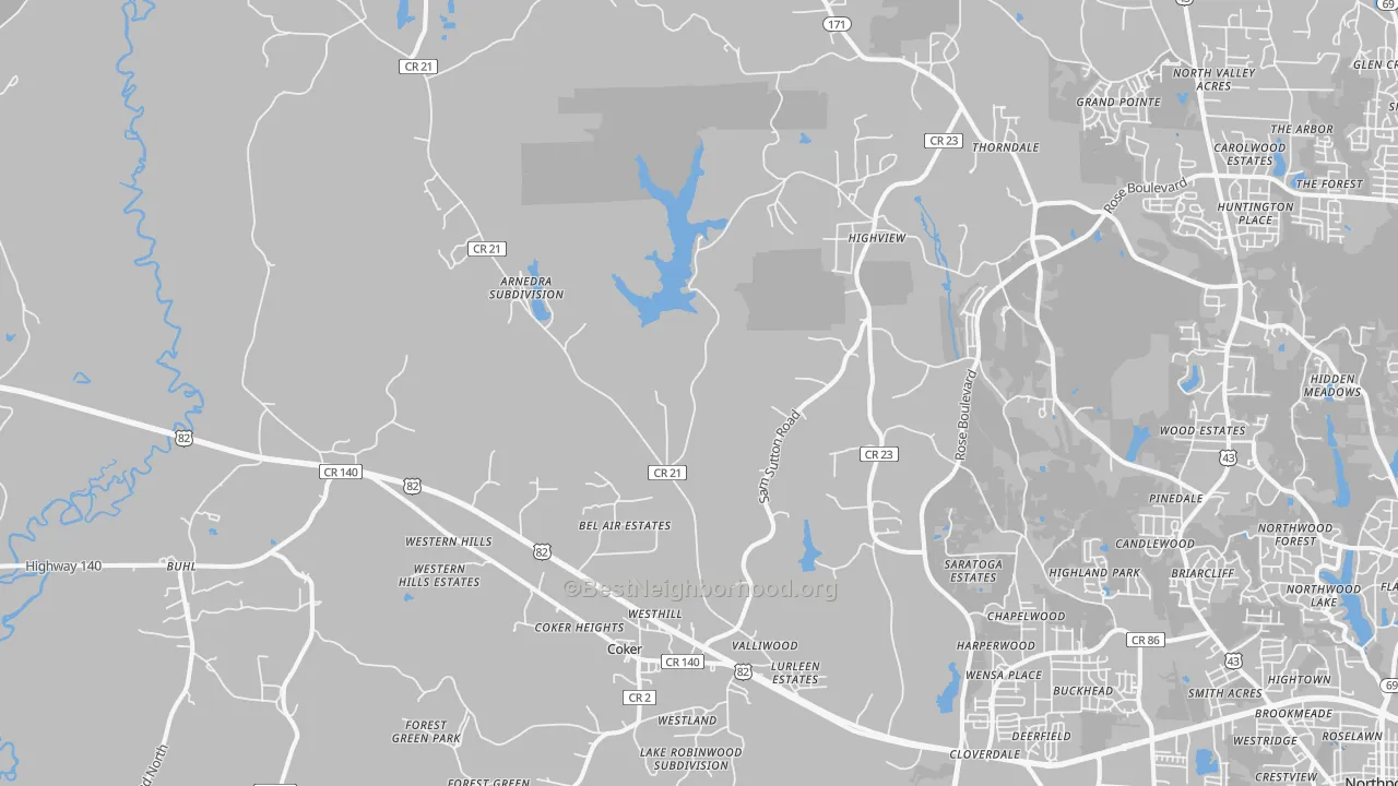 Transit Grade map of 35452, AL