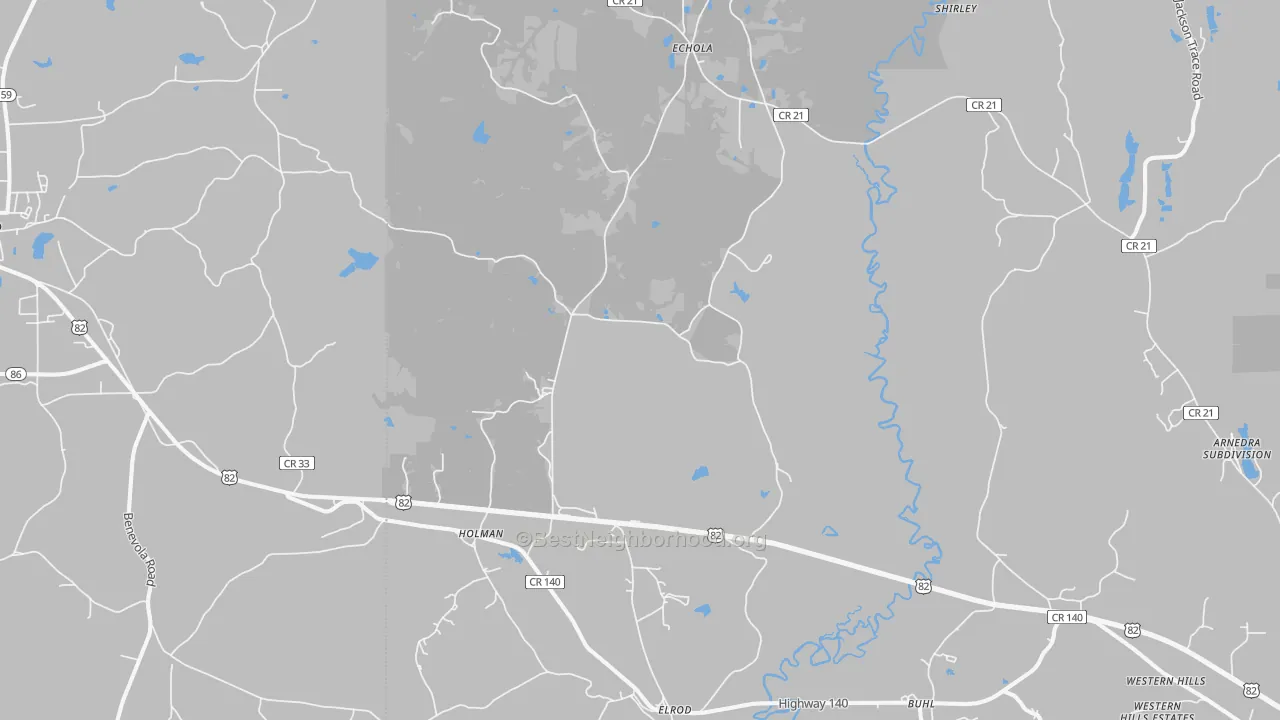 Transit Grade map of 35458, AL