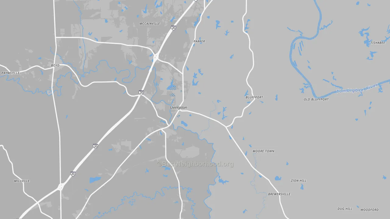 Transit Grade map of 35470, AL