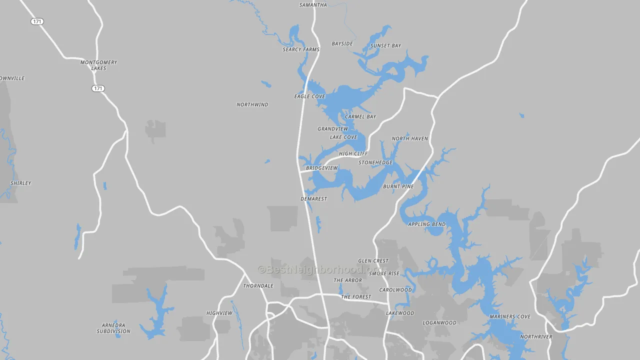 Transit Grade map of 35475, AL