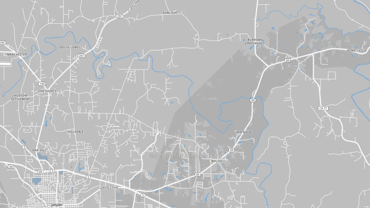 Transit Grade map of 35504, AL