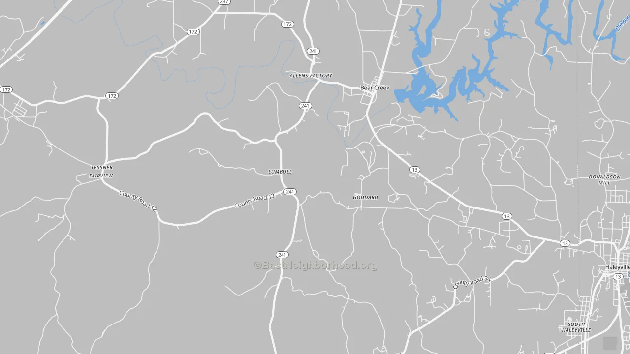 Transit Grade map of 35543, AL