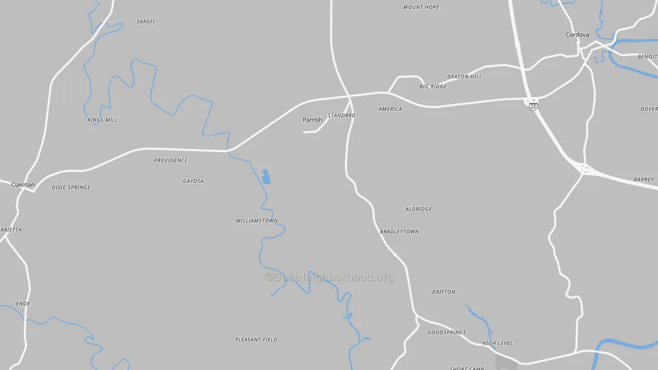 Transit Grade map of 35580, AL