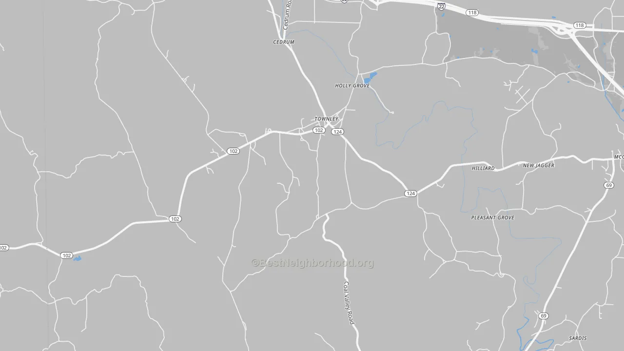 Transit Grade map of 35587, AL
