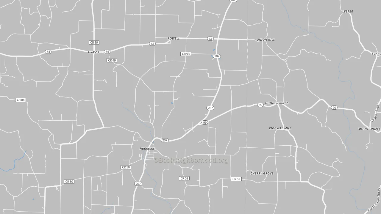 Transit Grade map of 35610, AL