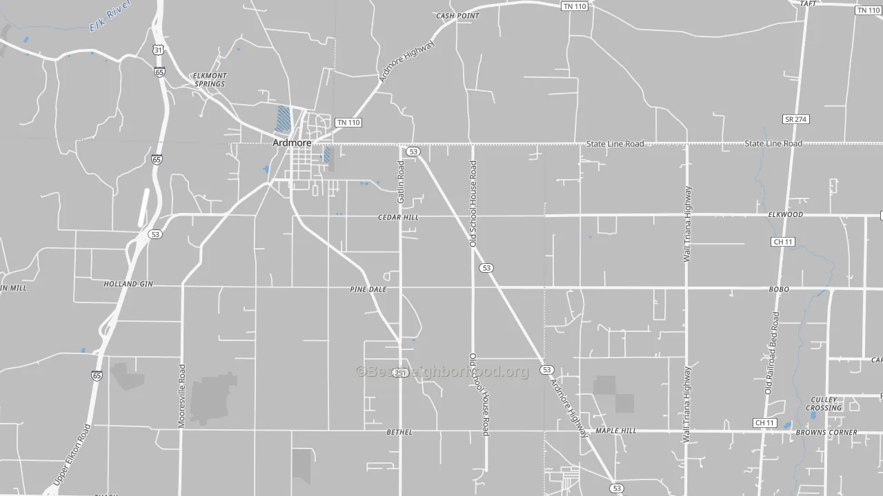 Transit Grade map of 35739, AL