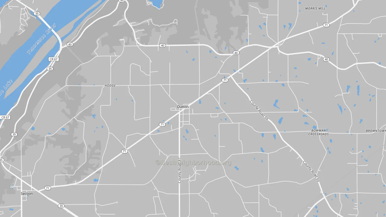Transit Grade map of 35744, AL