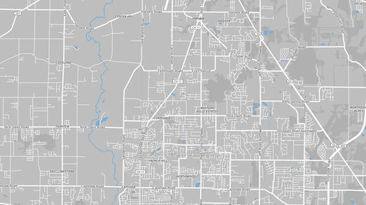 Transit Grade map of 35749, AL