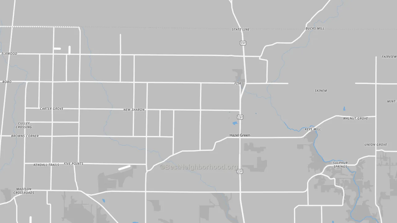 Transit Grade map of 35750, AL