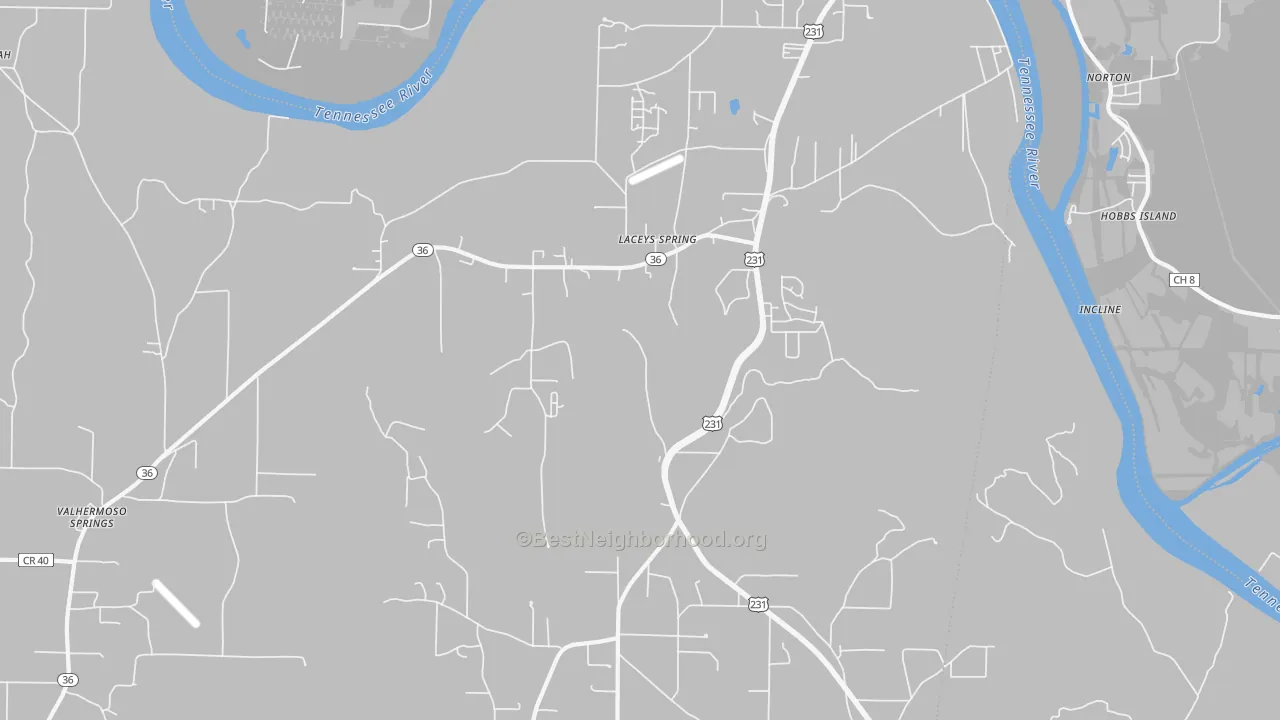Transit Grade map of 35754, AL