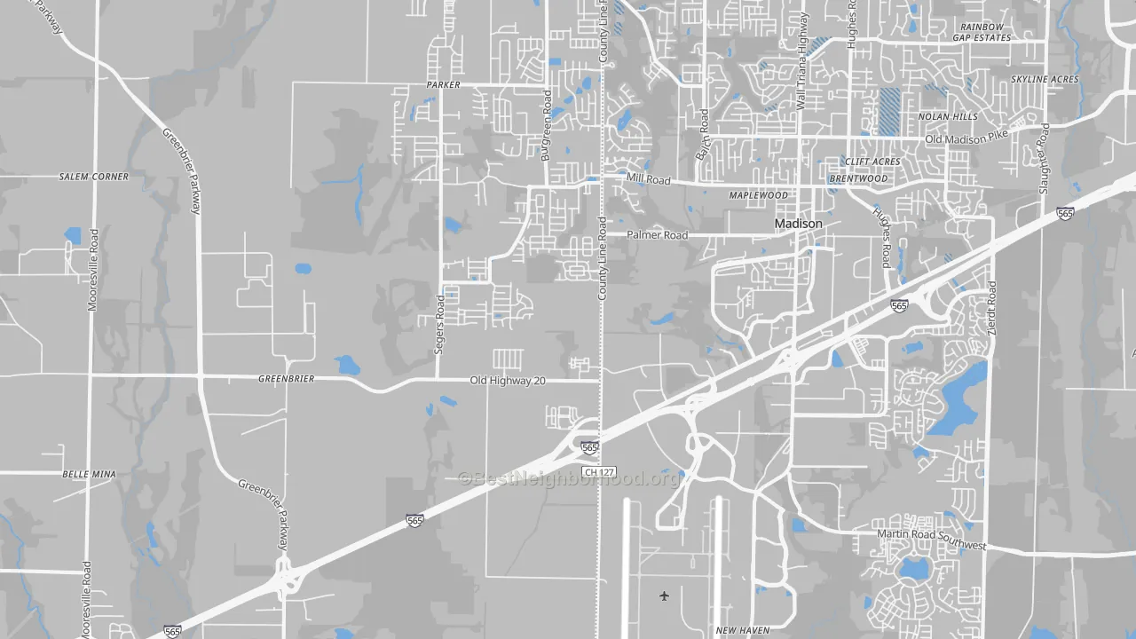 Transit Grade map of 35756, AL