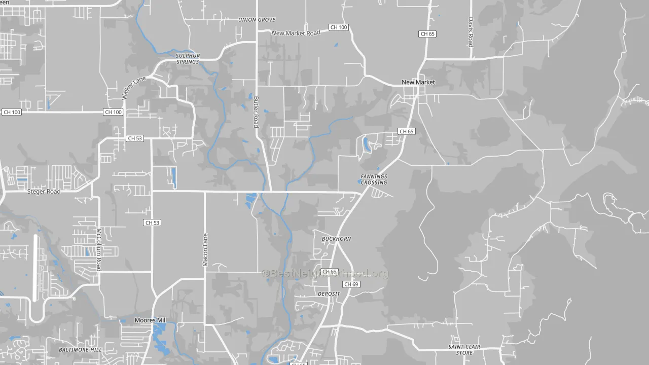Transit Grade map of 35761, AL