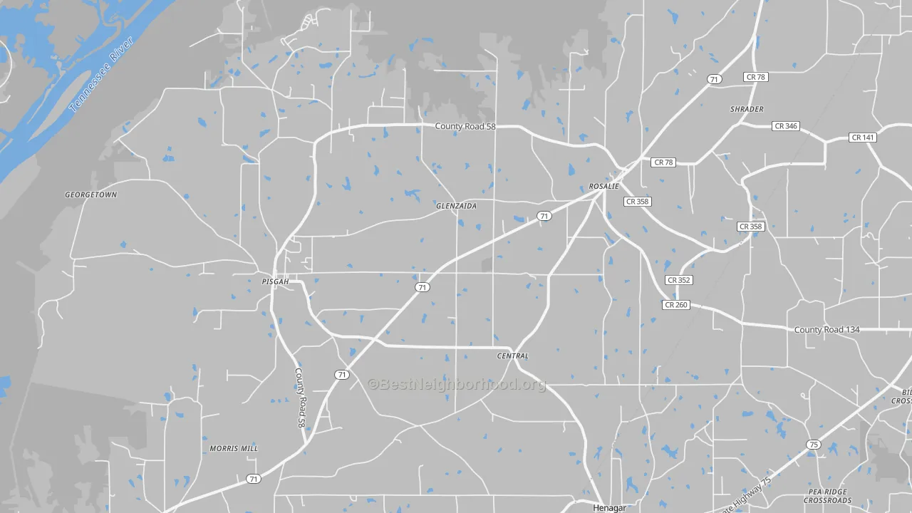 Transit Grade map of 35765, AL
